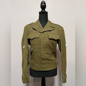 WWII Wool MILITARY Army IKE Jacket UNIFORM Field